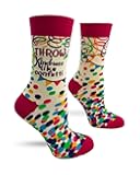 Fabdaz Throw Kindness Like Confetti Funny Novelty Crew Socks for Women