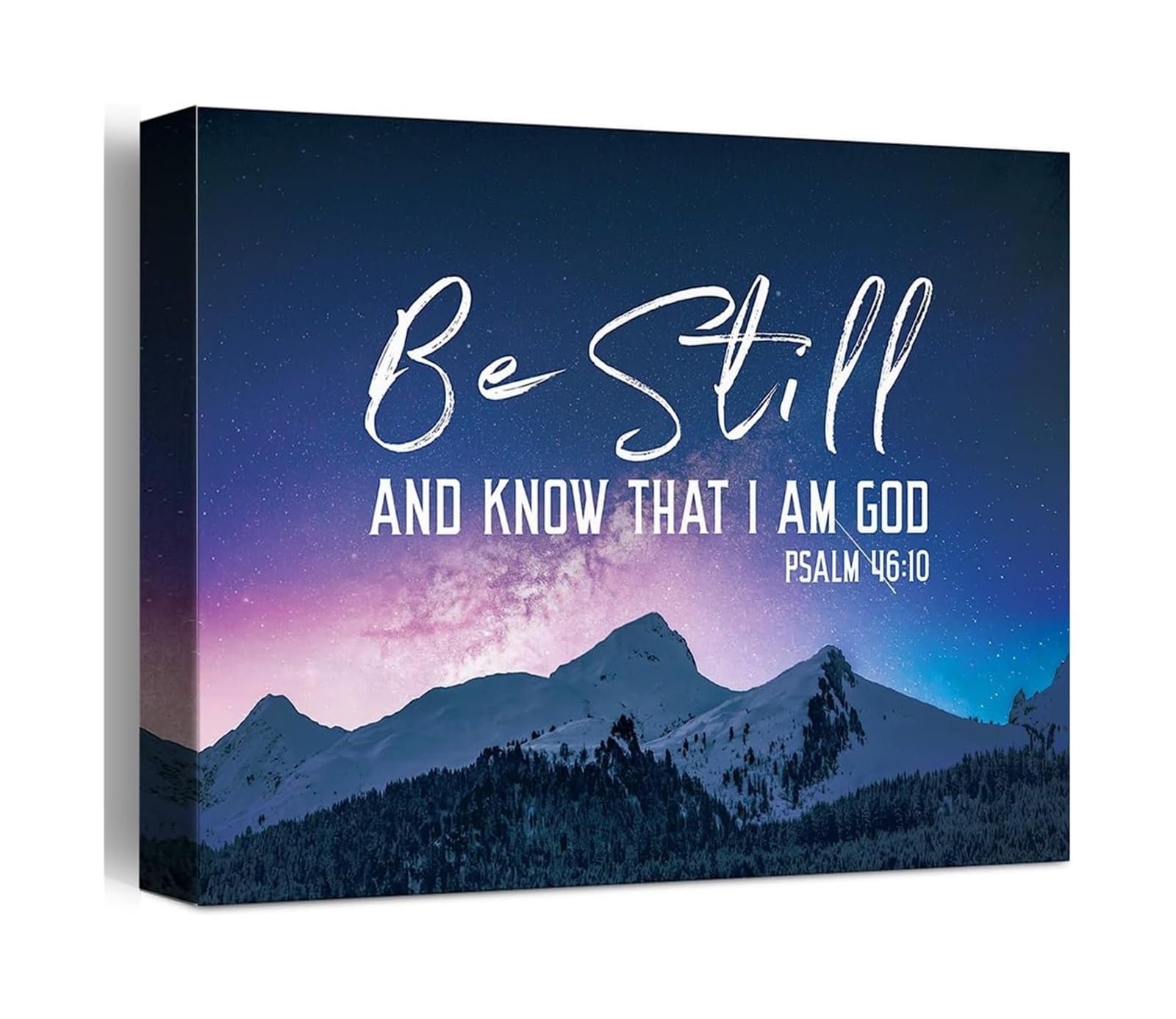 PKNVKZIDK Psalm 46:10 Wall-Art Be Still And Know That I AM God Scripture Print for Room or Prayer Corner(Unframed,12X18inch(30X45cm))