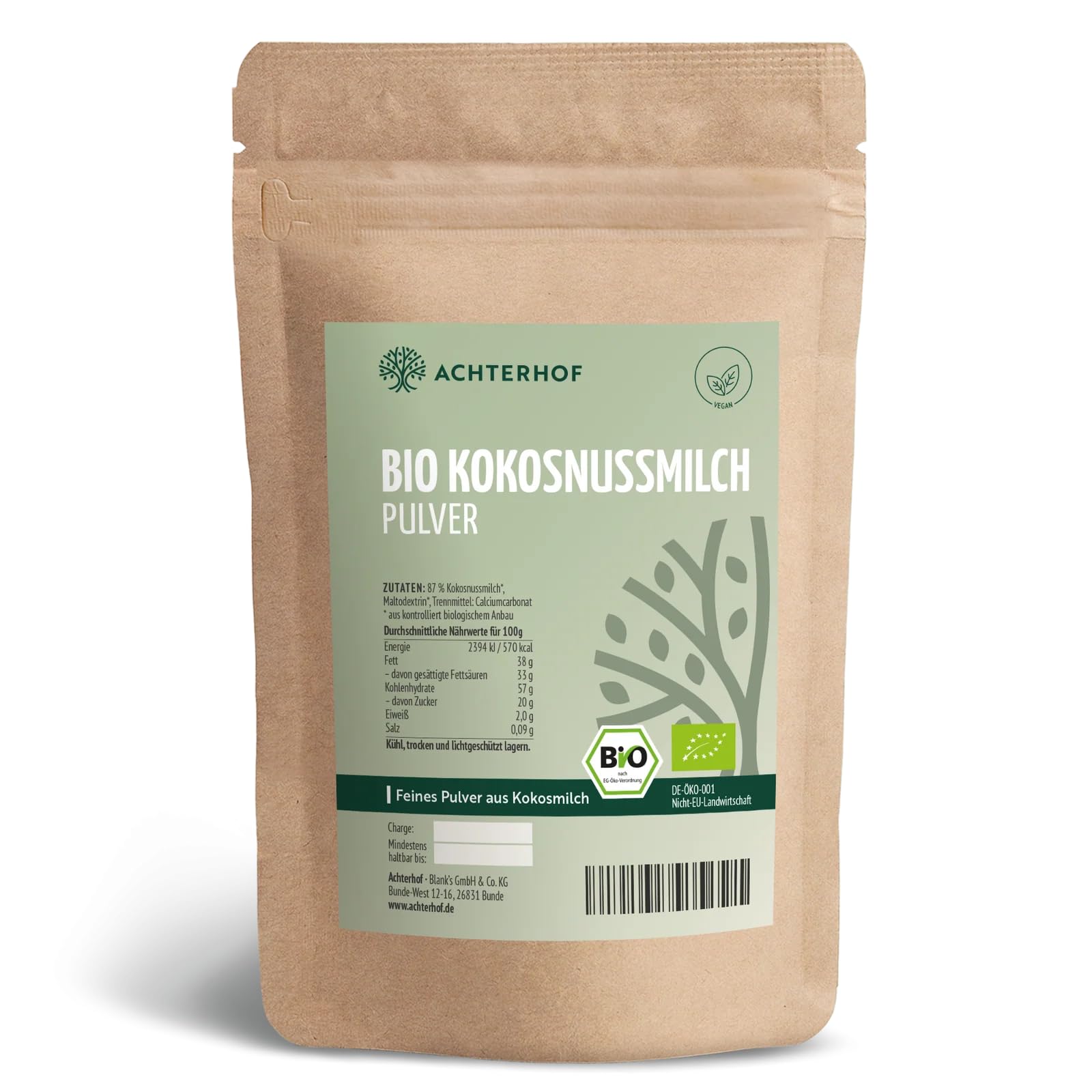 Bio Kokosmilch Pulver 500g | feines Pulver