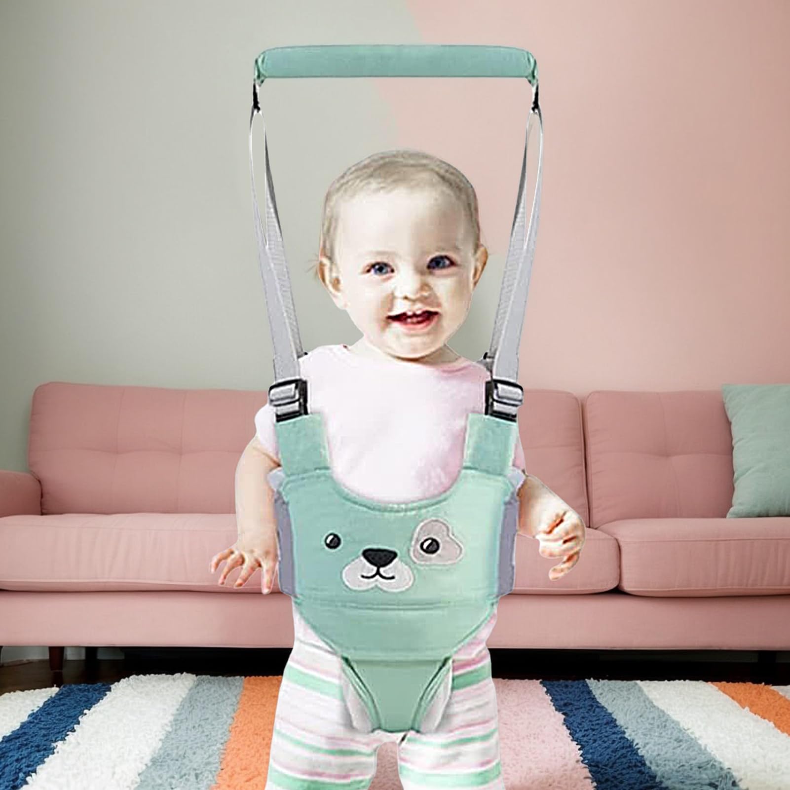 Arnés Para Aprender A Caminar | Arnés Ajustable De Seguridad Para Primeros Pasos,Soporte Transpirable Plegable para Aprendizaje de Marcha Adecuado para Bebés de 6 a 36 Meses