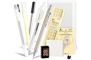 Whaline 10Pcs Japanese Style School Stationery Set