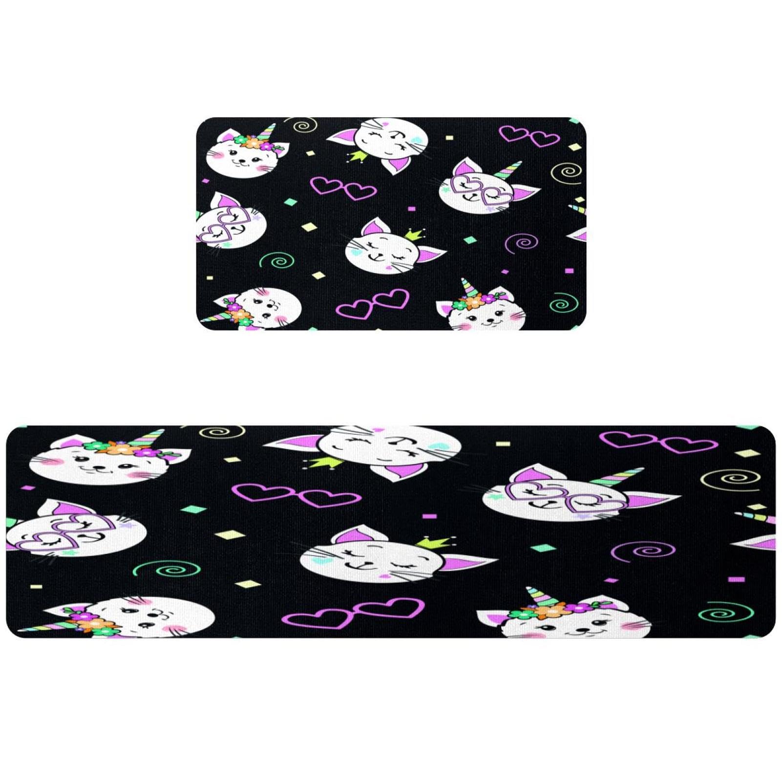 Tapis de cuisine licorne et chats pour égayer votre buanderie, cuisine et couloir