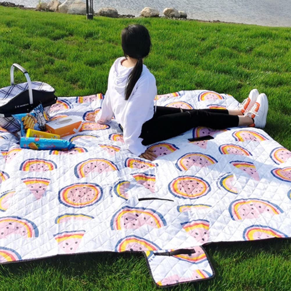 Estera de playa Mat de picnic al aire libre, a prueba de humedad, a prueba de agua, a prueba de agua, lavable, juego, manta, liviana, plegable, estera de campamento, 200 cm * 200 cm Manta de picnic