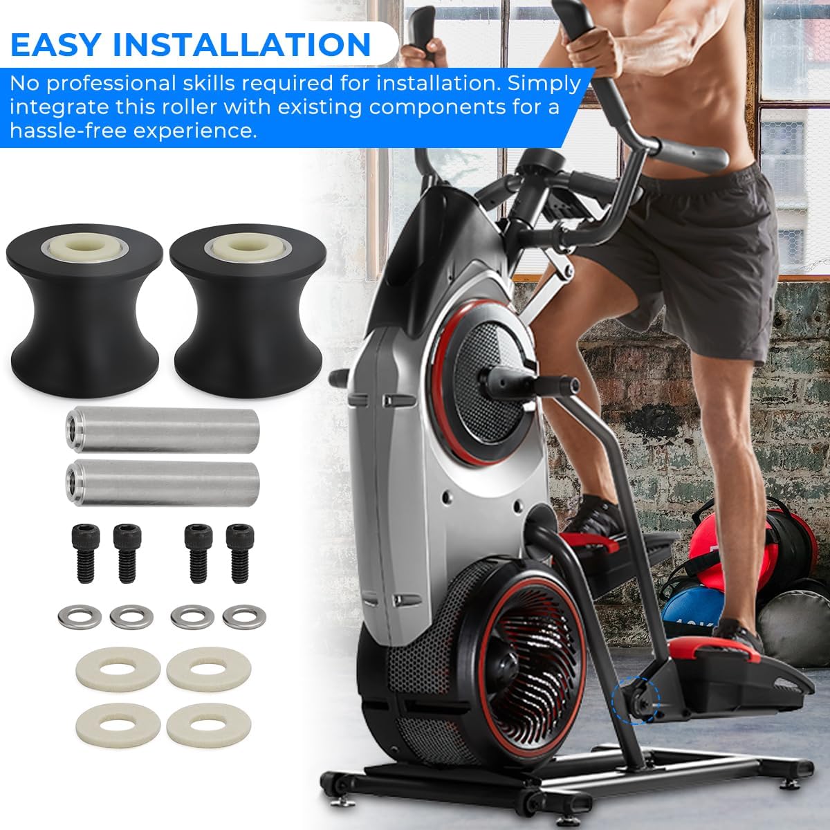 For Bowflex Max Trainers Wheel Replacement Arm Roller PART #8004550 M3 M5 M6 M7 M8 (Pack of Two)