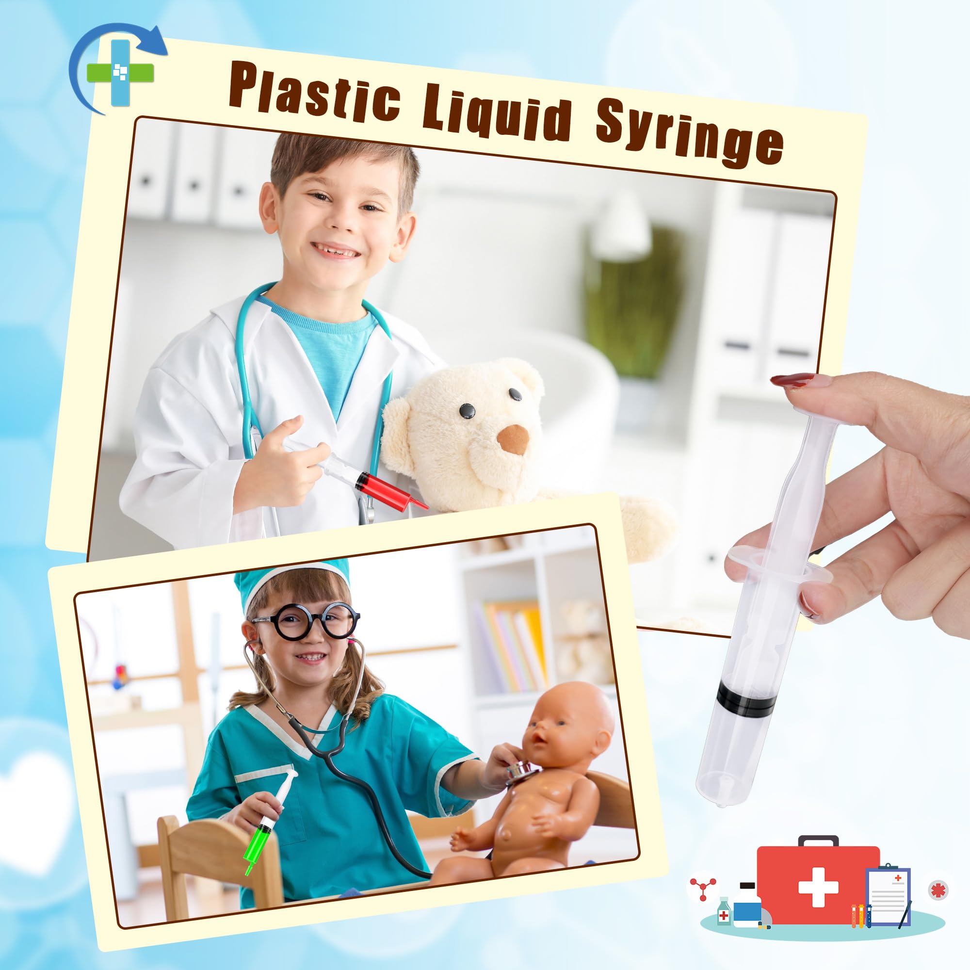 110 siringhe in plastica trasparente da 20 ml con tappo a punta, senza ago, siringhe liquide per gelatina, sparatutto per laboratori scientifici per l'alimentazione di animali domestici, accessori per