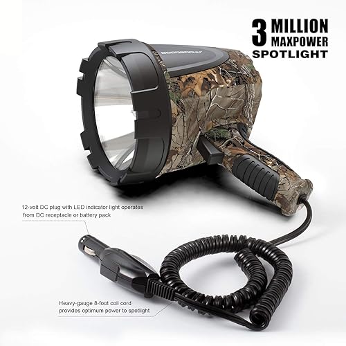 Miniatura 8 de GOODSMANN Tacticpro Realtree® Xtra - Foco halógeno de alta intensidad de 1500 lúmenes, 12 V, con cable de extensión para encendedor de cigarrillos