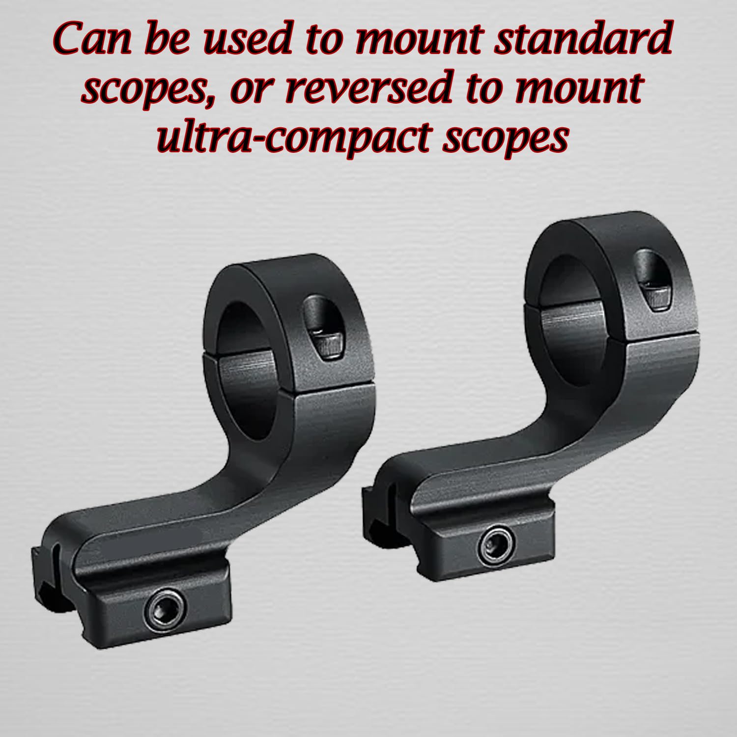 Snapklik.com : Offset Reversible 1 Inch Diameter Rifle Scope Rings 1 ...