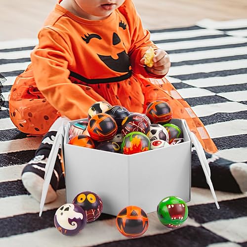 Miniatura 9 de 3 otters 16 bolas de estrés para niños, bolas de estrés de Halloween, regalos de fiesta de Halloween, bolas para apretar, juguetes para aliviar el