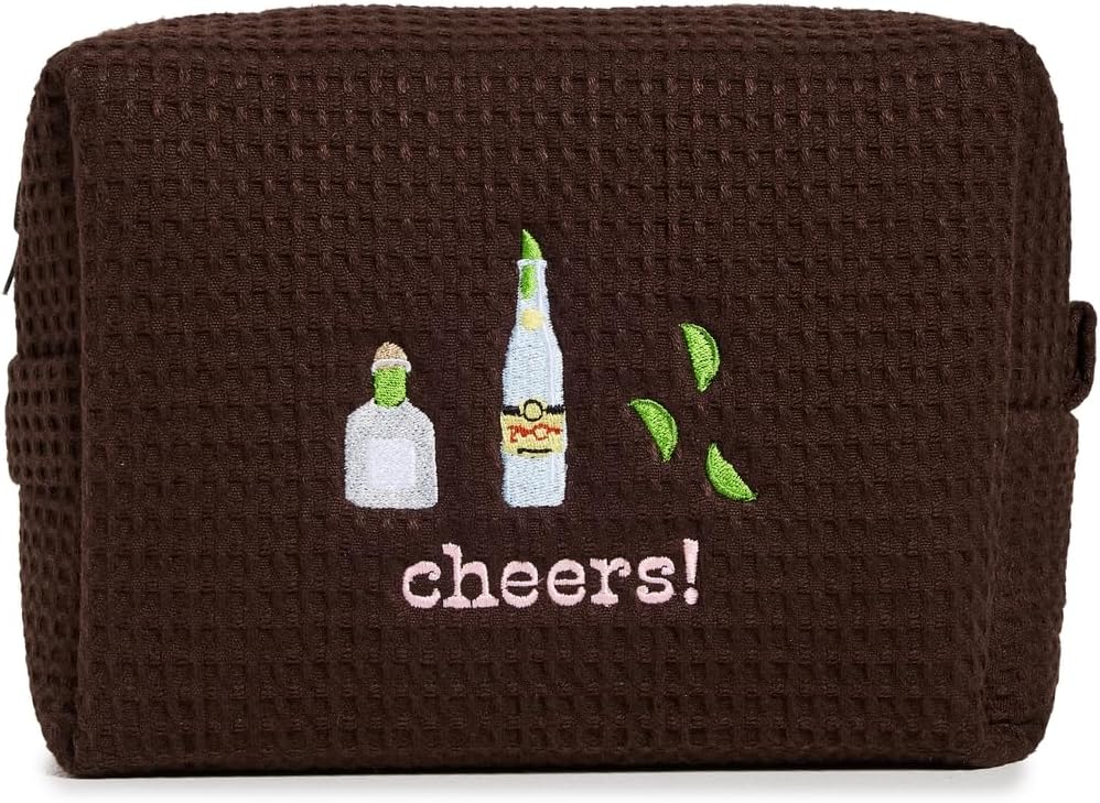 Women's Beverage Waffle Pouch, Brown, One Size