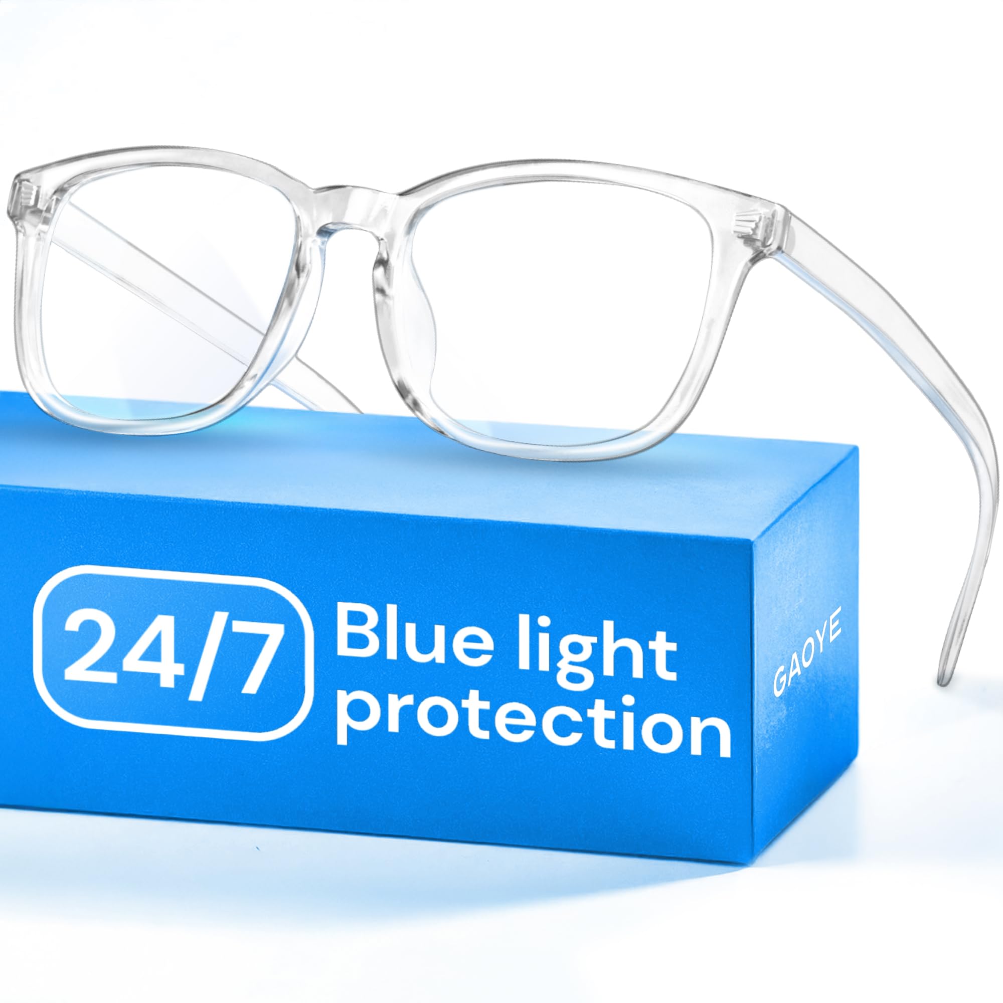 Gaoye Blue Light Blocking Glasses - Fashion Square Fake Eyeglasses, Anti UV Ray Computer Gaming Glasses, Blue Blockers Glasses for Women/Men