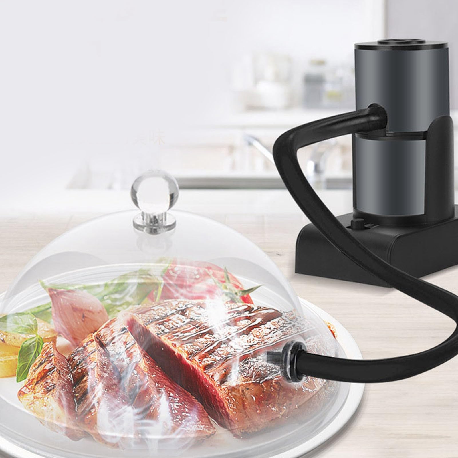 Asixxsix Mini Infusore per Affumicatore per Cocktail, per Carne, Cibo, Bevande, Pistola Fumante Portatile Fredda per Barbecue, per Interni, Regali per Uomini, papà, Mamma, Marito