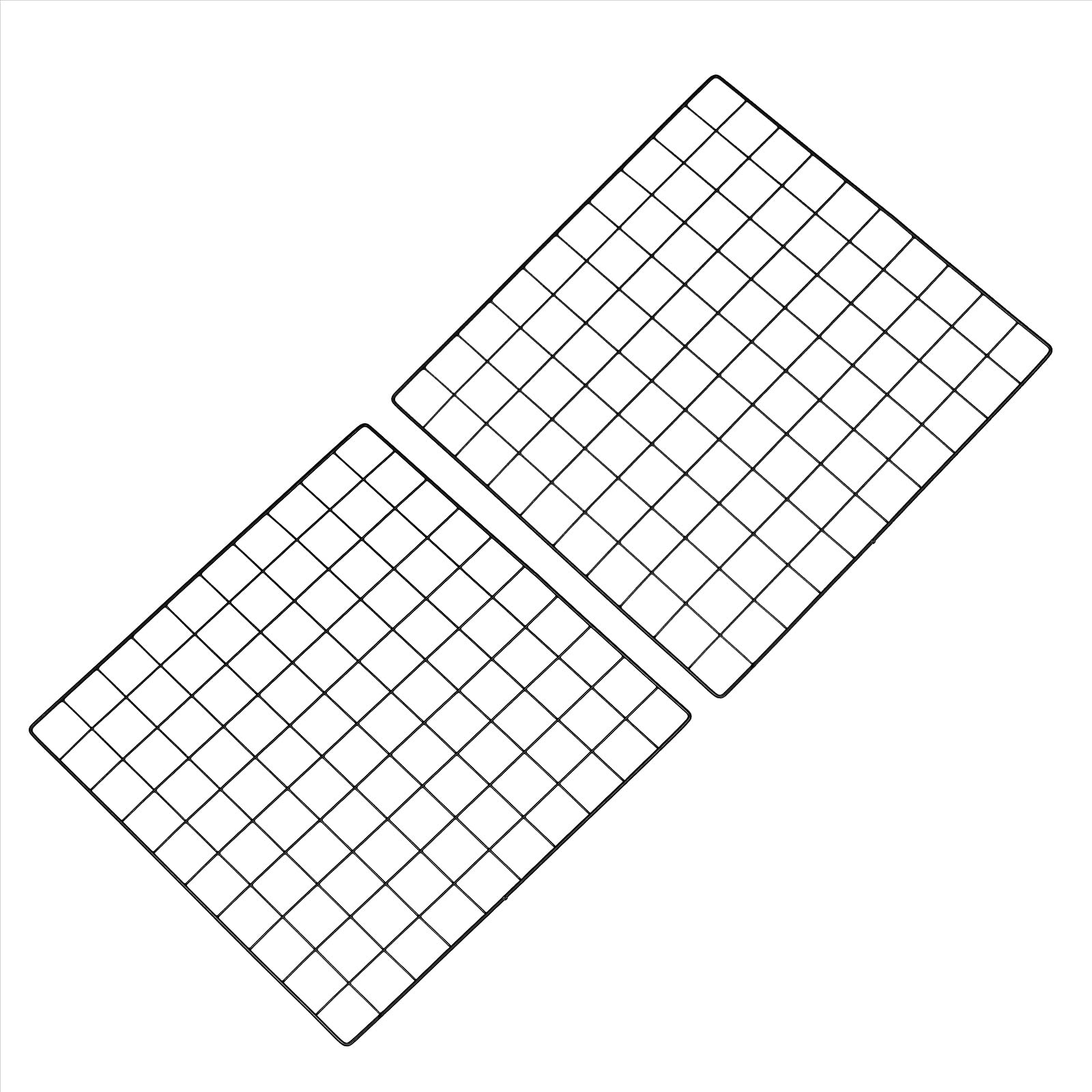 PATIKIL 50x50cm Wire Grid Panel, 2 Pack Board Photo Pictures Memo Display Grid Panels Hanging Organizer Wall Decorative Panel for Home Office Wedding, Black