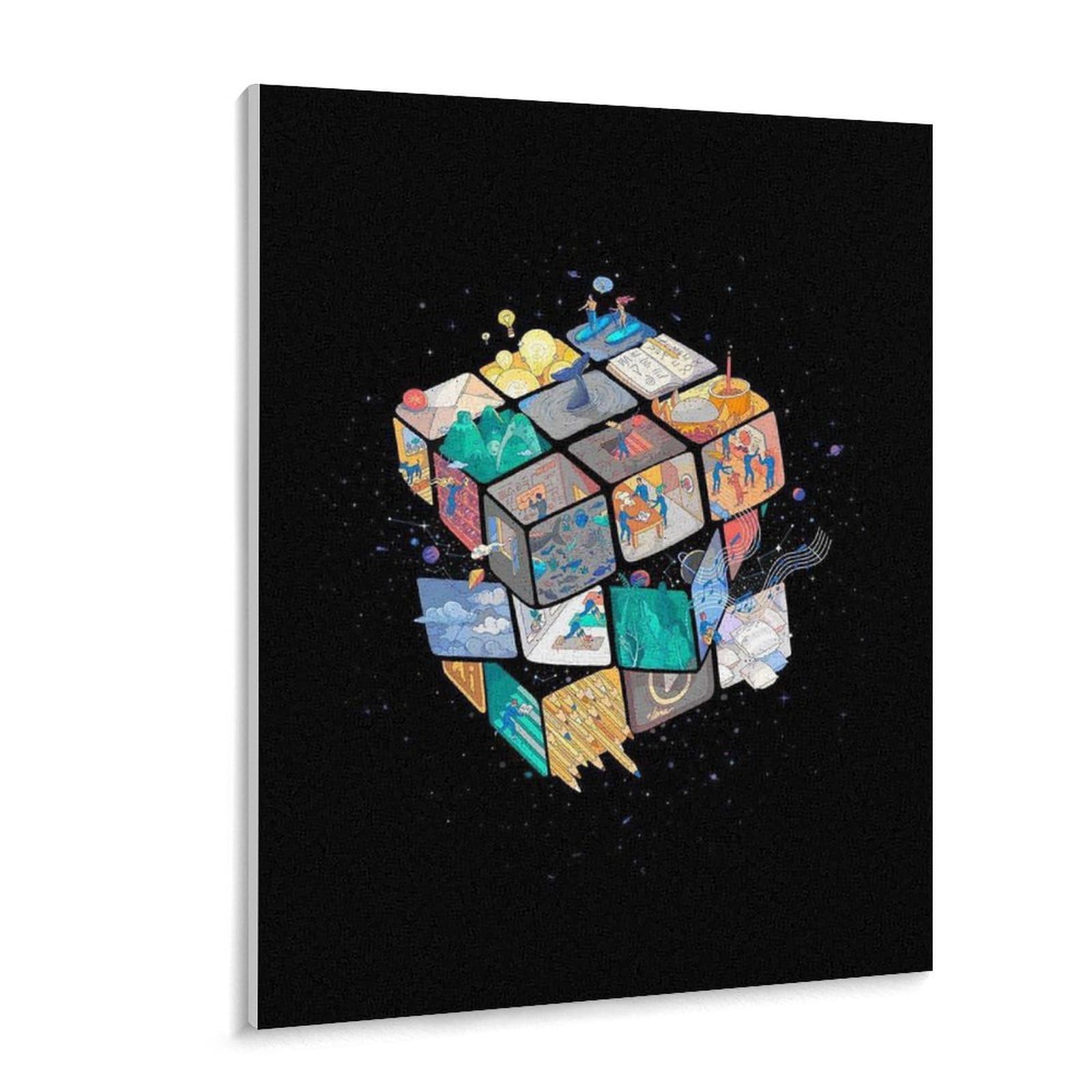 生き物に浮かぶ数字　絵画 Amazon | カラールービックキューブ 数字キットによる絵画 数字油絵