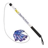 Squishy Face Studio Flirt Pole V2 with Lure - Durable Dog Toy for Fun Obedience Training & Exercise, Purple/Blue Tie Dye, Jr. - 24 inch