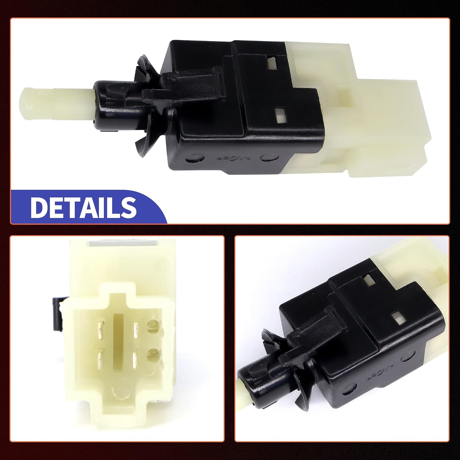 HiSport Brake Light Switch 4Pin Compatible with Mercedes-Benz Sprinter 2500 3500 2010-2022 CLS63 AMG CLS550 2007-2011 E320 E350 E550 E63 AMG 2007-2009, Replaces 0015454409