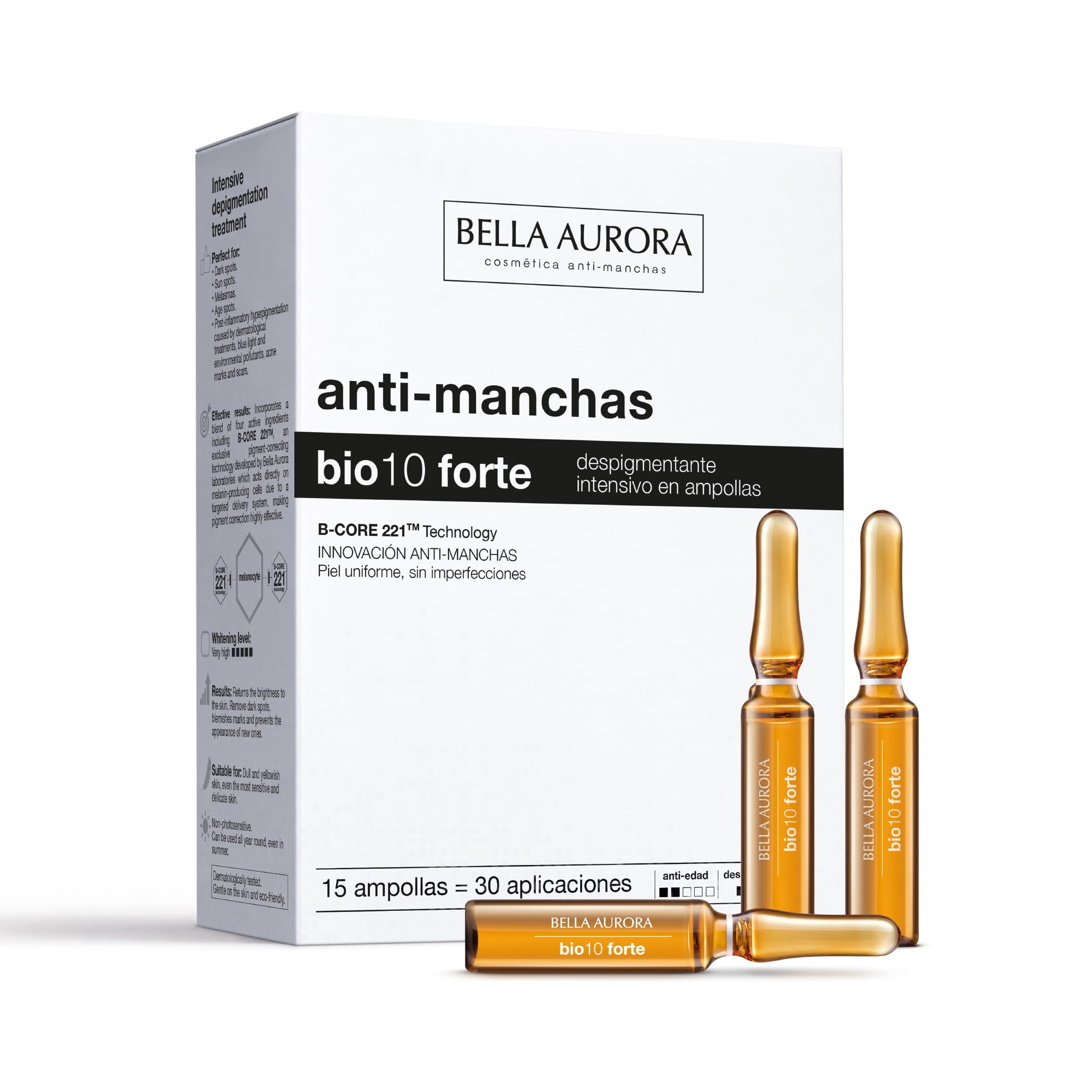 BELLA AURORABio10 Forte | Intensive Anti-Dark Spot Treatment Ampoules (15 x 2) 30ml