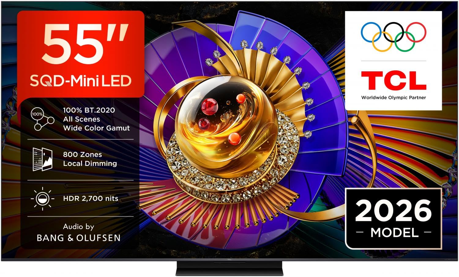 "TV SQLED MINILED 55""4K 144HZ T2/S2 SMART GOOGLE TV"