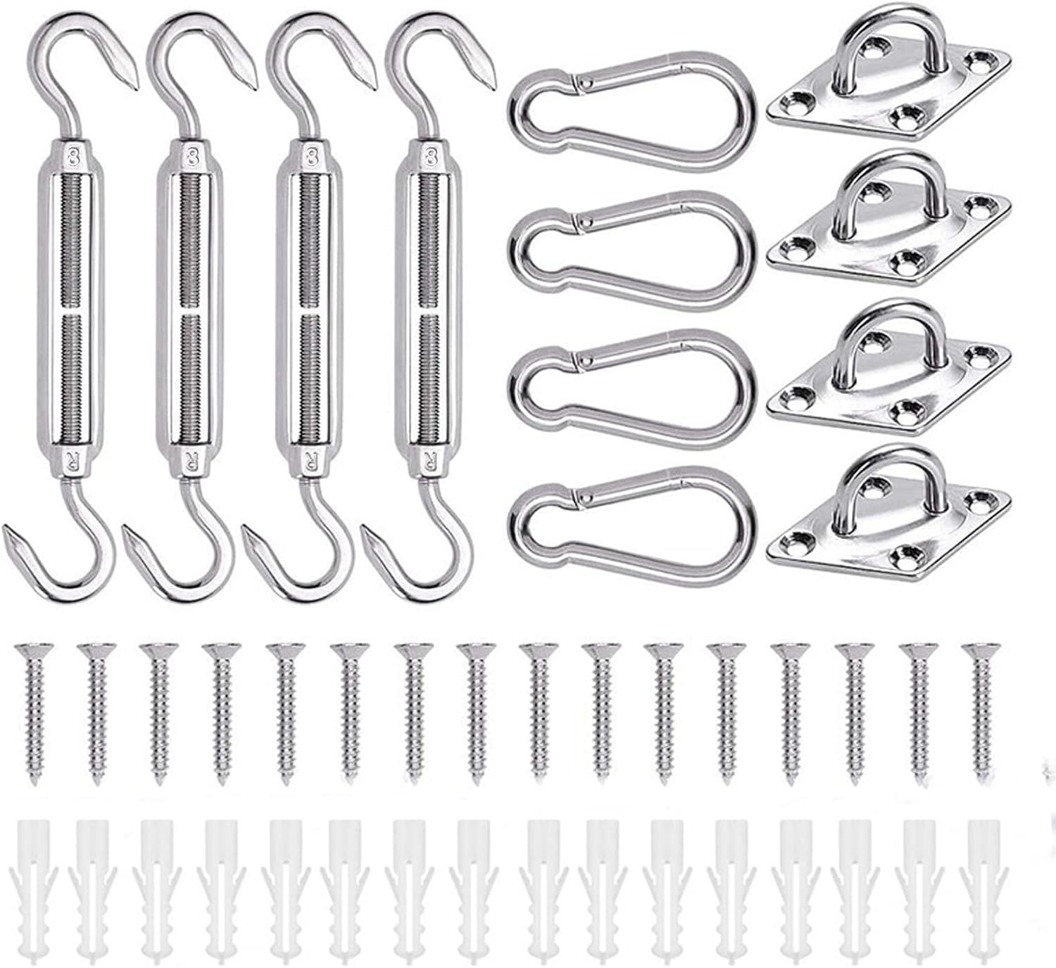 Stainless Steel Sunshade Sail Fixing Accessory Hardware Kits Hardware Awnings Attachments Sunshade Sail Hardware Kits