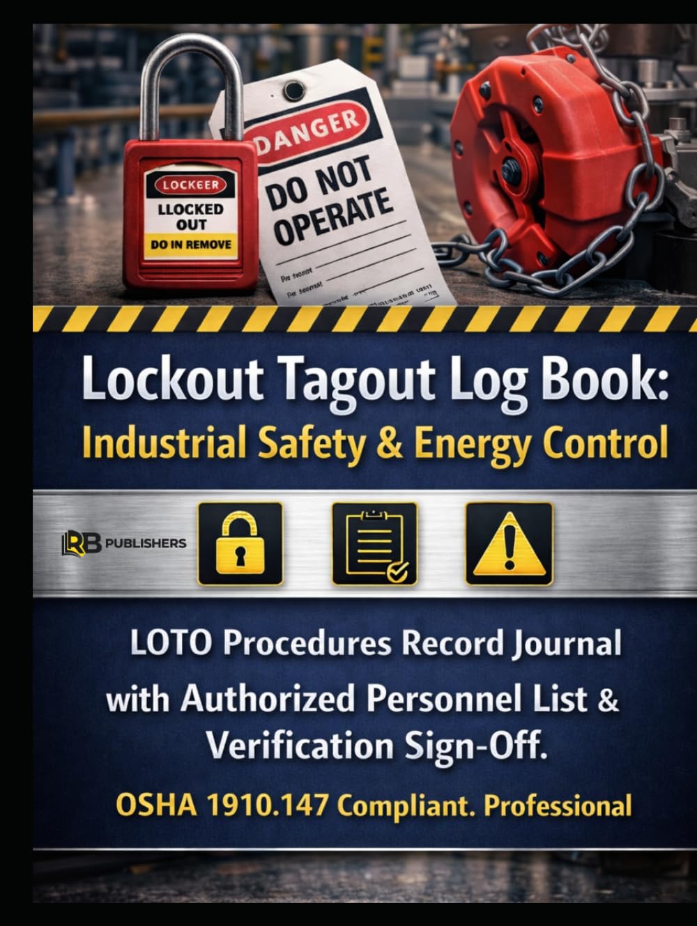 Lockout Tagout Log Book:: Industrial Safety & Energy Control LOTO Procedures Record Journal with Authorized Personnel List & Verification Sign-Off. OSHA 1910.147 Compliant. Professional
