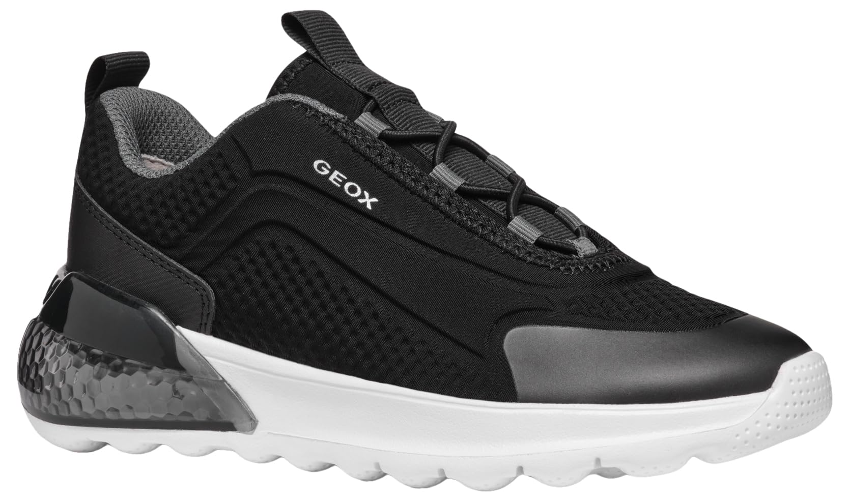 Geox J ACTIVART ILLUMINUS, Sneaker, Black,