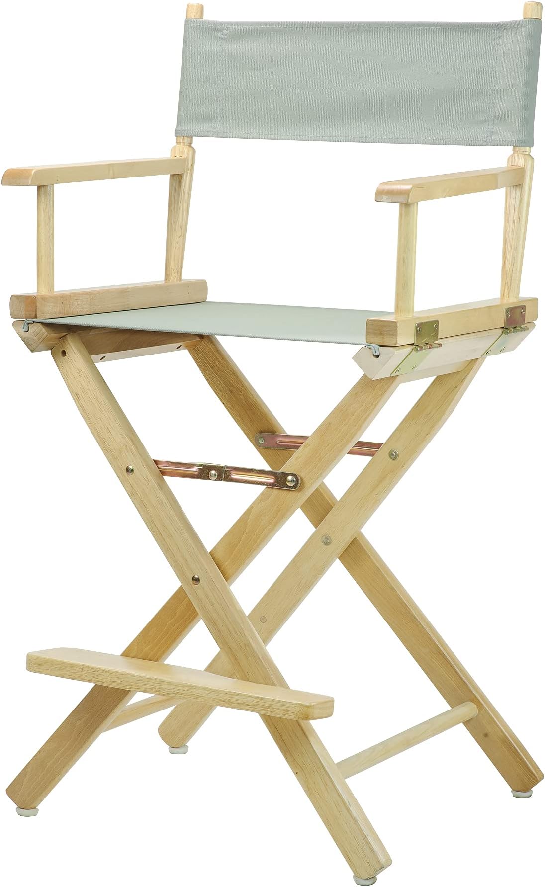 Casual Home 24" Director's Chair Natural Frame-Gray Canvas