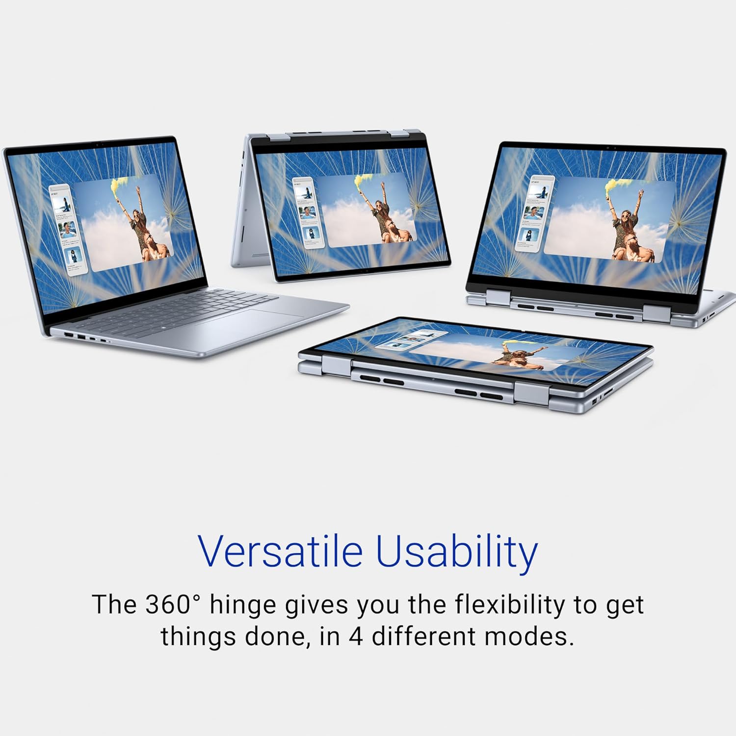 Dell Inspiron 14 2-in-1 7440-14" FHD+ 250nits Touch Display Intel Core 7 processor 150U 16GB RAM 512GB SSD Intel Graphics Windows 11 Home Backlit UK Qwerty Keyboard Ice Blue - Image 3