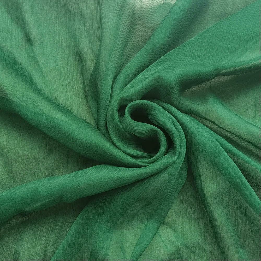 Telas de Gasa Arrugada de Seda Lisa de 55 Pulgadas de Ancho por Metros, Bufanda, Material de Gasa de Boda, Georgette de Seda crepé