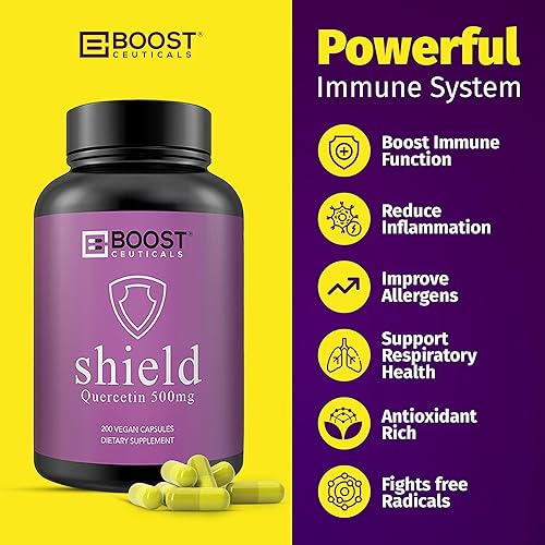 Miniatura 2 de BoostCeuticals pastillas naturales de quercetina antihistamínicas 01763 oz intolerancia a la histamina bloqueador de histamina 1