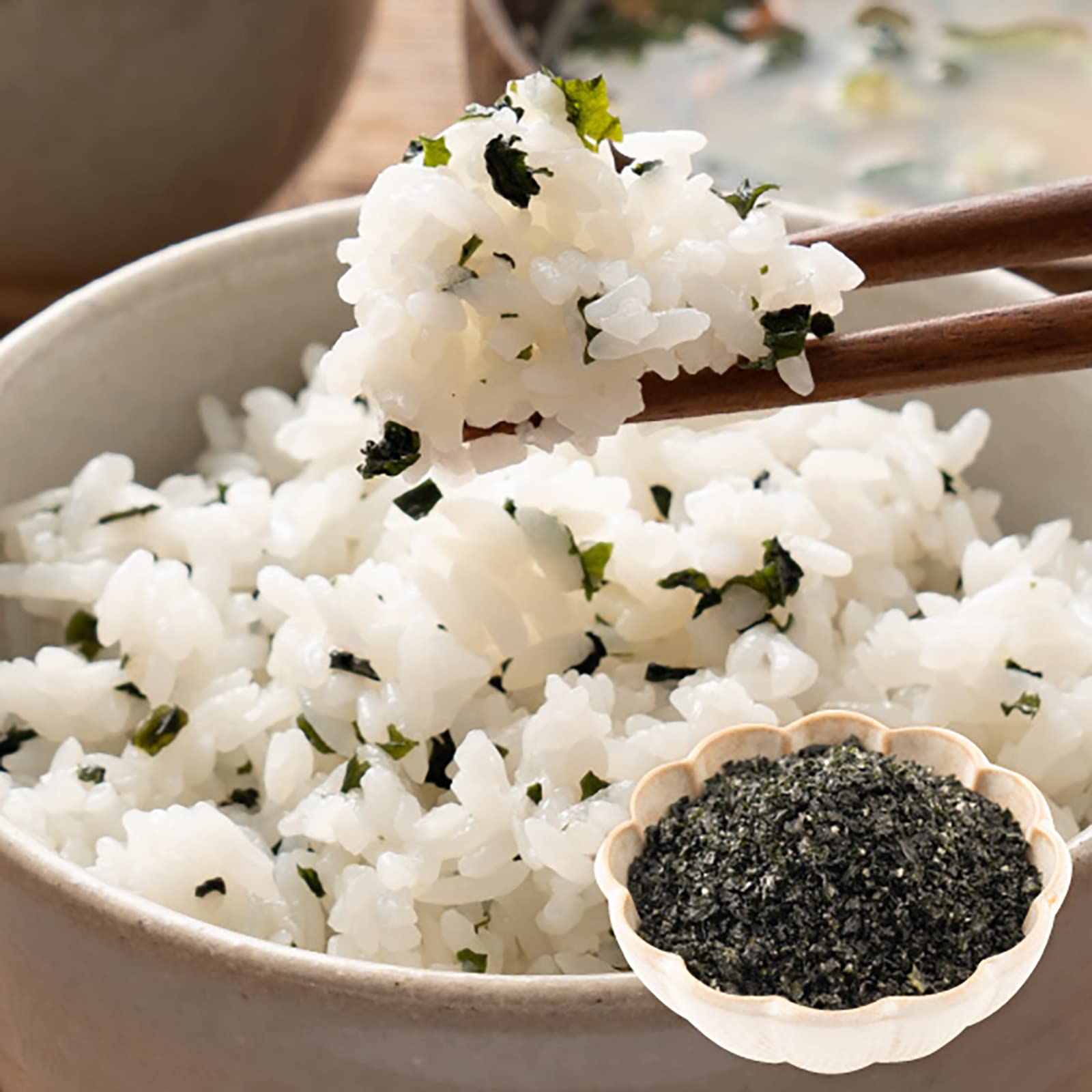 わかめスープとふりかけ わかめスープとふりかけ