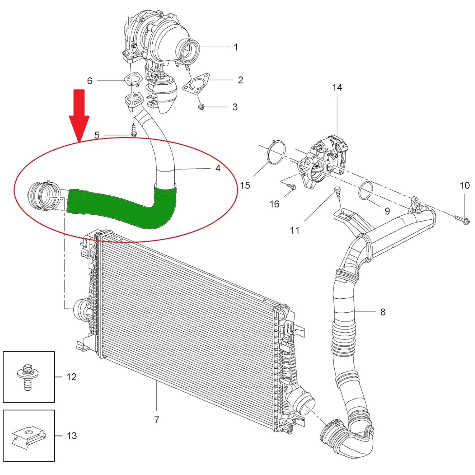 VAN WEZEL Intercooler, inlaatluchtkoeler voor o.a. Renault - 43014710, 5410909778309