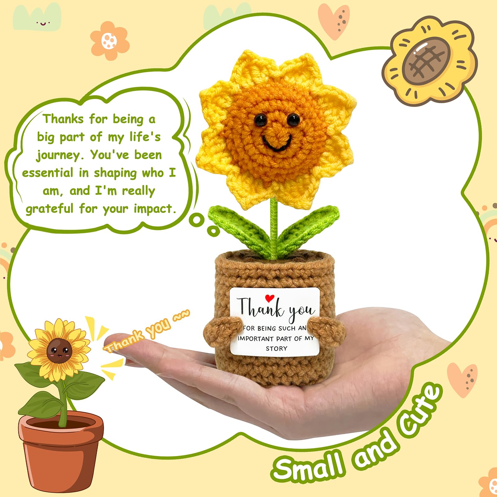 Funny Thank You Gifts for Women Men - Teacher Appreciation Gifts for Mom, Mini Gift for Mom, Friend, Teacher, Sister, Emotional Support Small Cute Stuff Things, Collectible Dolls
