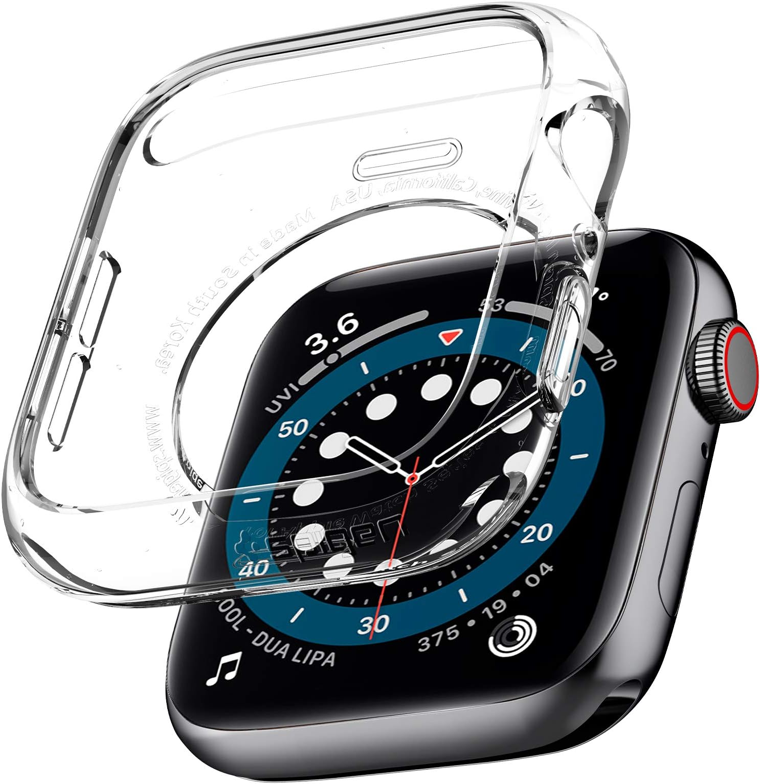 Spigen Liquid Crystal Designed for Apple Watch Case Series 8/7 (45mm) and Series SE2/6/SE/5/4 (44mm) - Crystal Clear