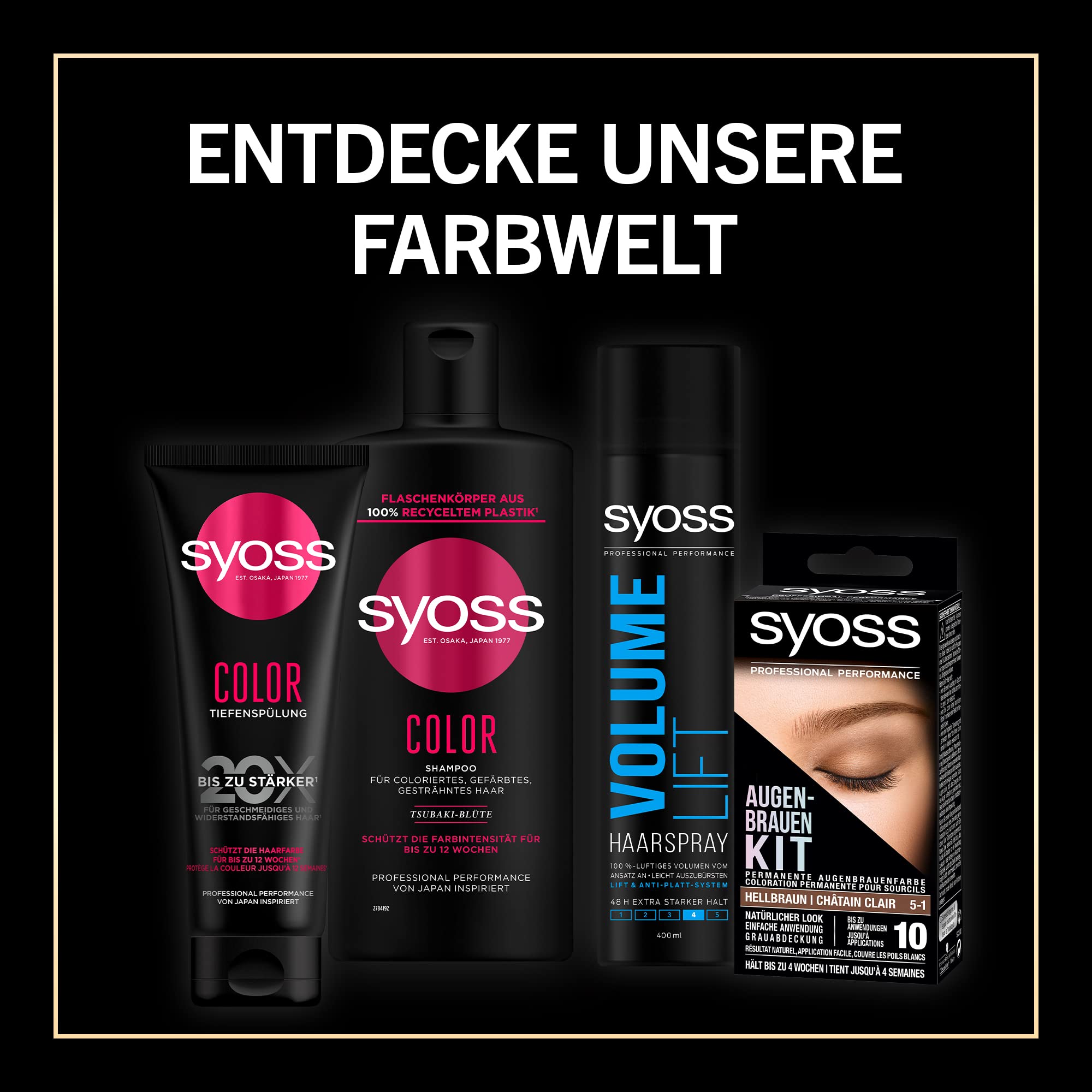 Syoss Oleo Intense Öl-Coloration 10-00 Hellblond Stufe 3 (3 x 115 ml), dauerhafte Haarfarbe mit pflegendem Öl, Coloration ohne Ammoniak