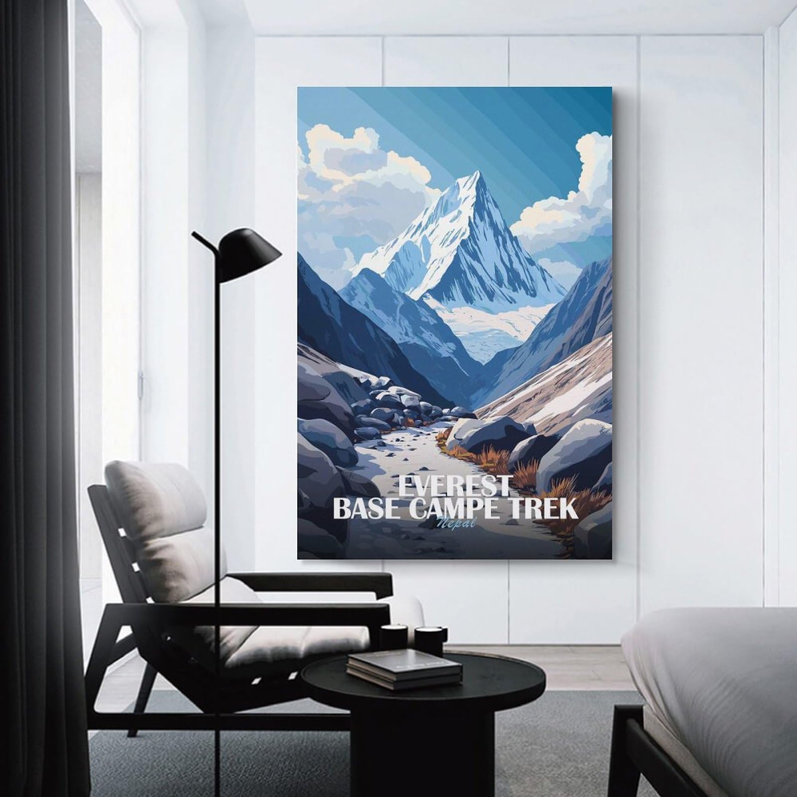 Junmoney Decorative Canvas Print Everest Base Camp Trek Nepal, 08x12inch(20x30cm), for Study, Office Or Apartment Decor, Gift Idea for Housewarming And Birthdays