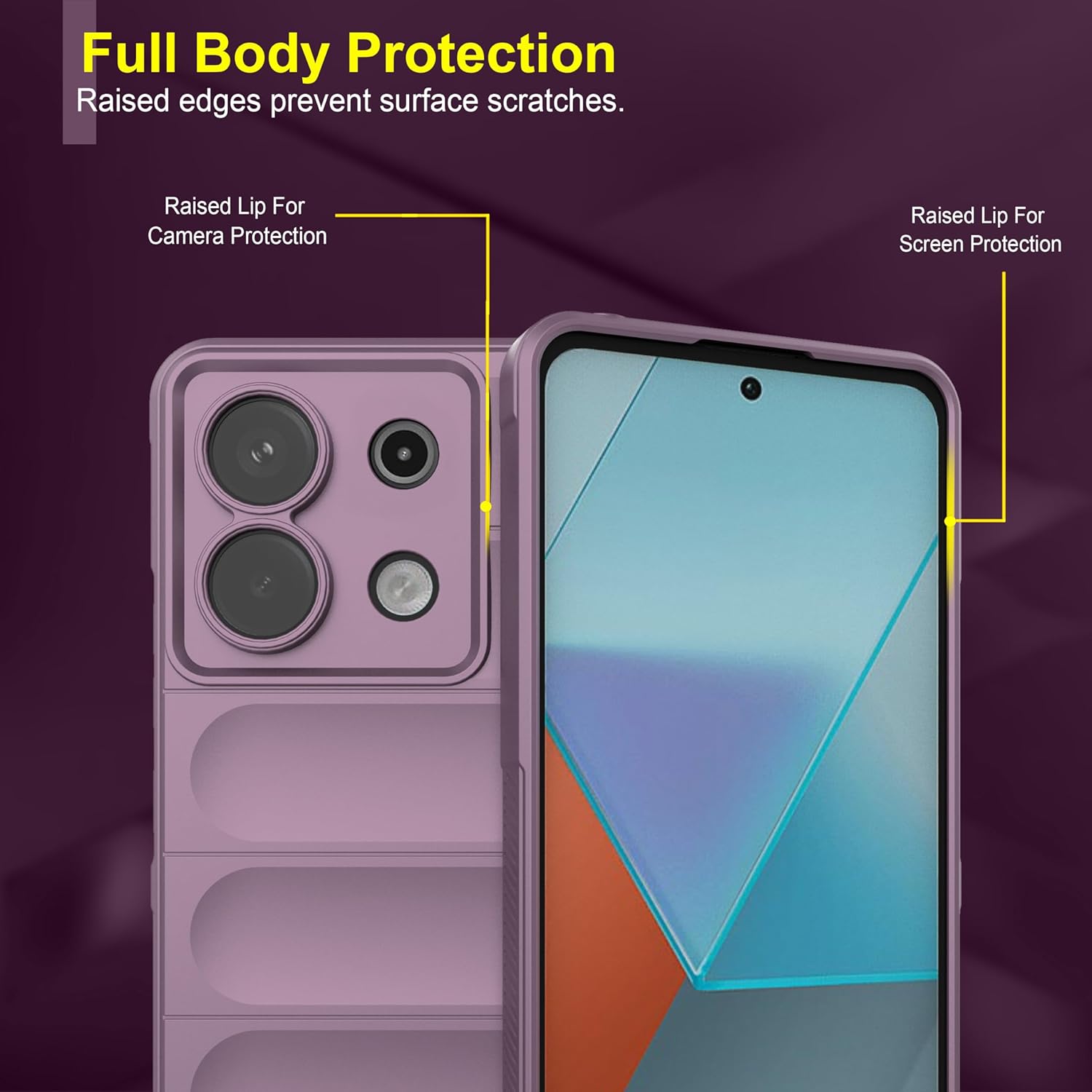 Zapcase Back Case Cover for Mi Redmi Note 13 5G | Compatible for Mi Redmi Note 13 5G Back Cover | Liquid Silicon Magic Case with Camera Protection | Lavender Zapcase Back Case Cover for Mi Redmi Note 13 5G | Compatible for Mi Redmi Note 13 5G Back Cover | Liquid Silicon Magic Case with Camera Protection | Lavender