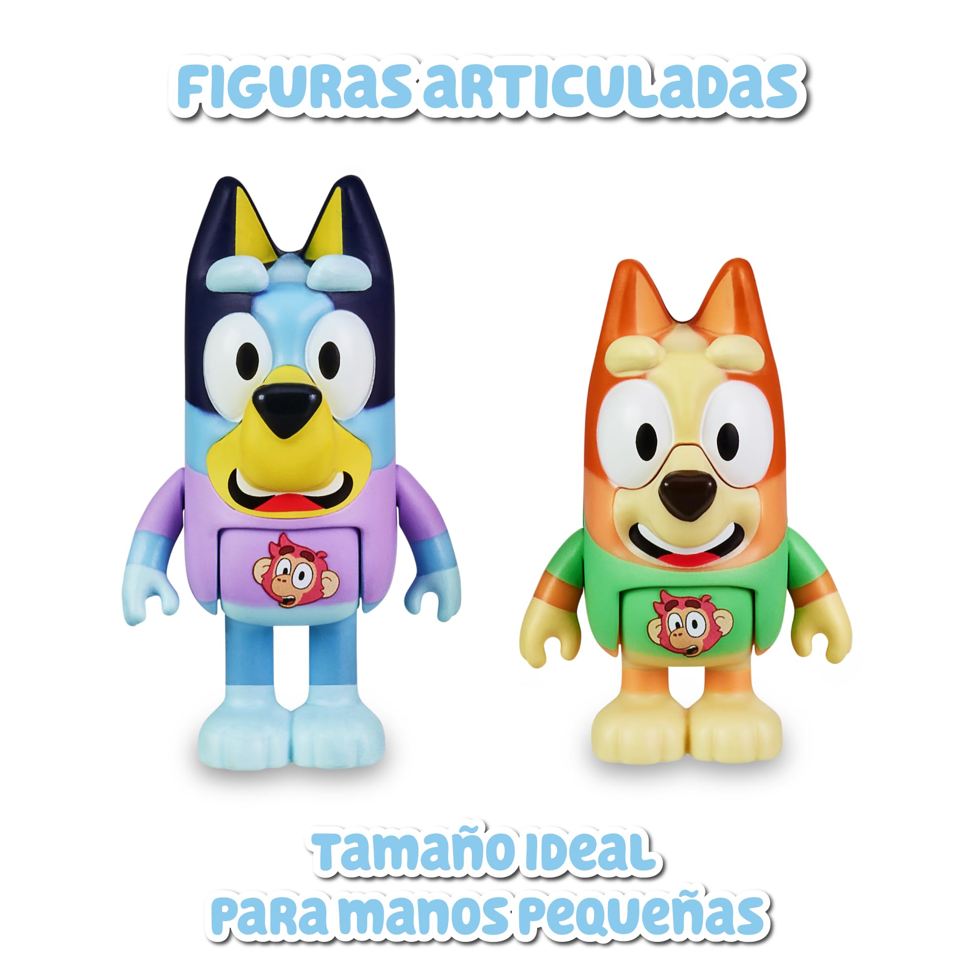 Bluey - School Bus, autobús para el Cole 2 Figuras con Bingo Personajes de la Serie de Dibujos inantil, Cartel con Destino de Ruta Giratorio, niños y niñas + 3 años, Famosa (BLY39010)
