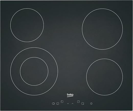 Beko HIC64401 Piano cottura a induzione con piano in vetro e piani...
