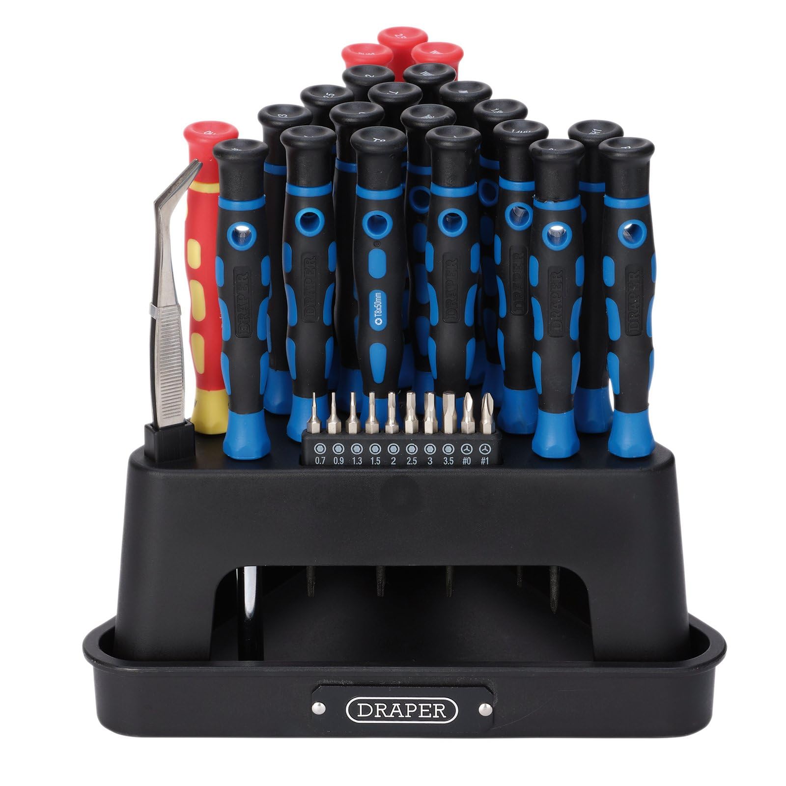 Draper 24721 Precision Screwdriver Set (52 Piece), Blue and Black - Image 2