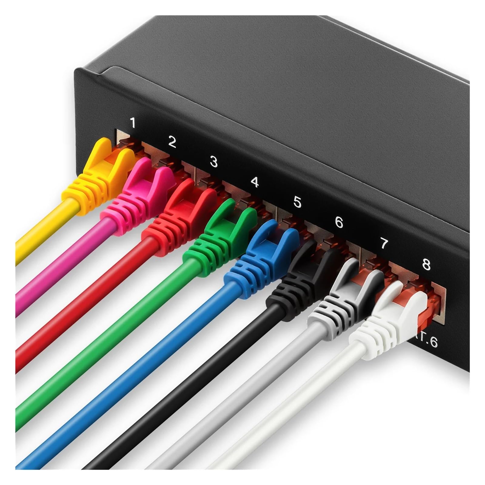 Mini-Desktop-CAT6A-Cat6-Patchpanel mit 8–12 Anschlüssen(Cat 6A 12-Port)