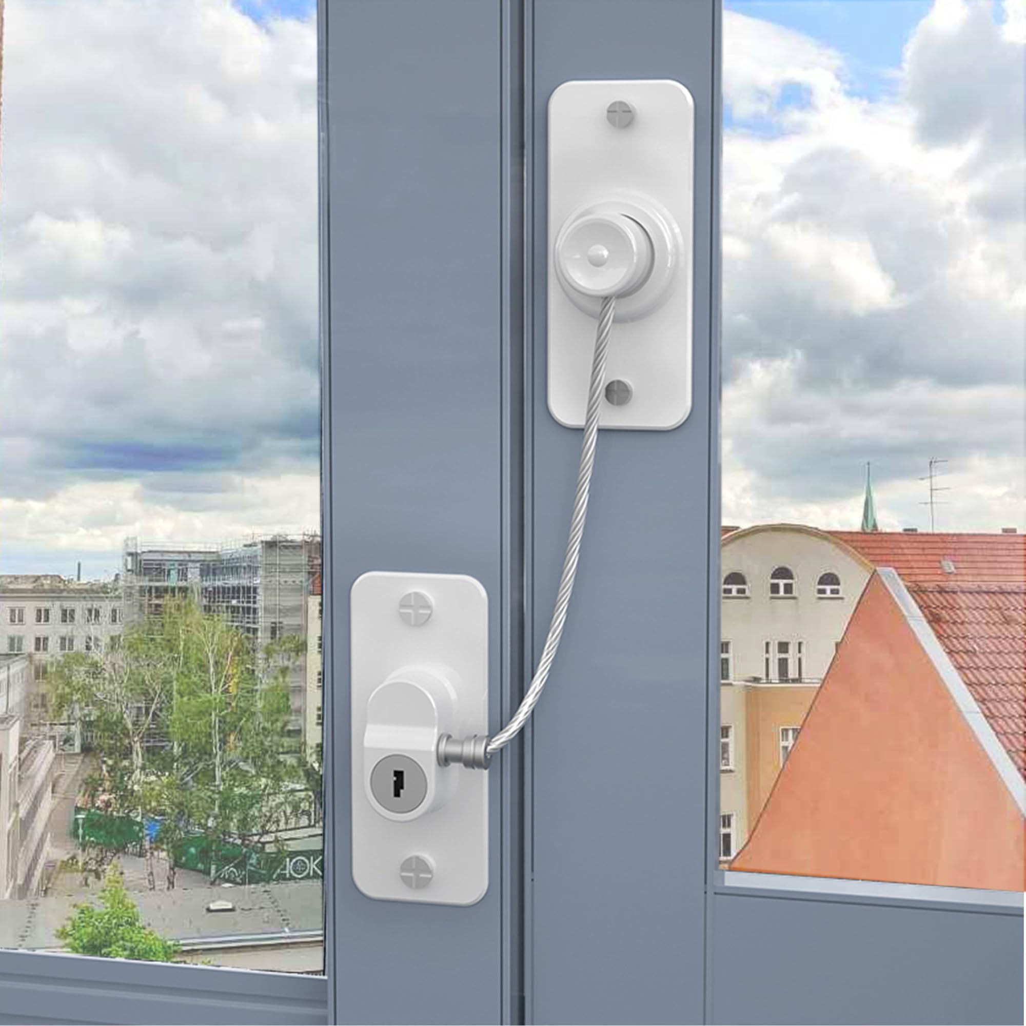 Window Safety Locks for UPVC Windows,4 Packs Window Restrictor Locks for Child & Pet No Drilling Babyproof Locks with Keys for Windows Sliding Door - Image 2