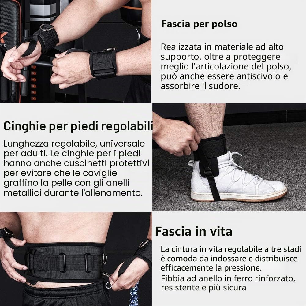Set di fasce di resistenza da boxe per velocità e agilità, fasce per allenamento alla caviglia, gambe e caviglie per allenamento di resistenza, per migliorare la potenza esplosiva