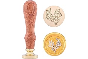 Yoption Eucalyptus Eucalyptus Wax Seal Stamp, Vintage Plant Leaf Wax Seal Stamp...