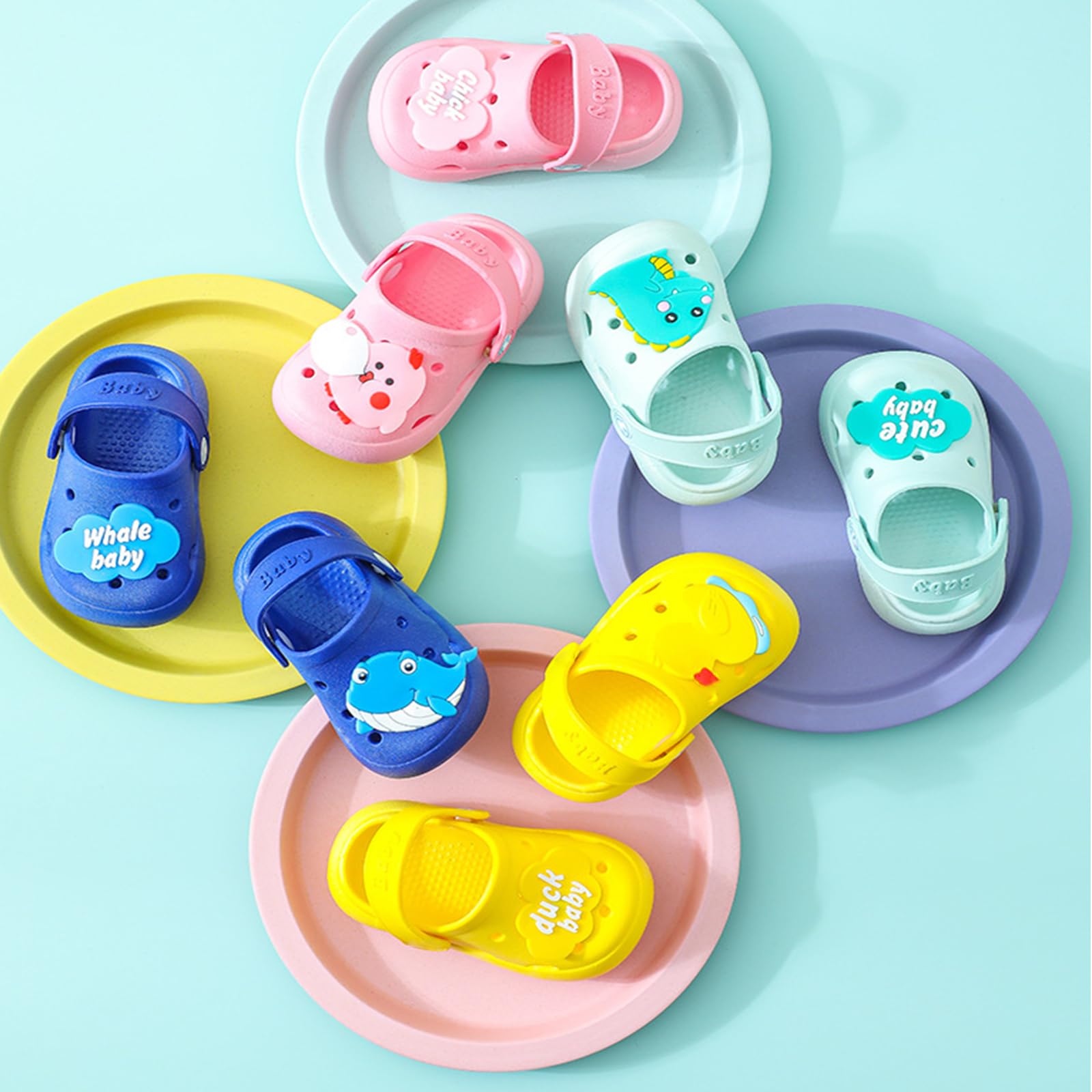 Adornos de Zapatos 12 Piezas Unisex Verano Chanclas Antideslizante Zapatos de Baño Playa Piscina