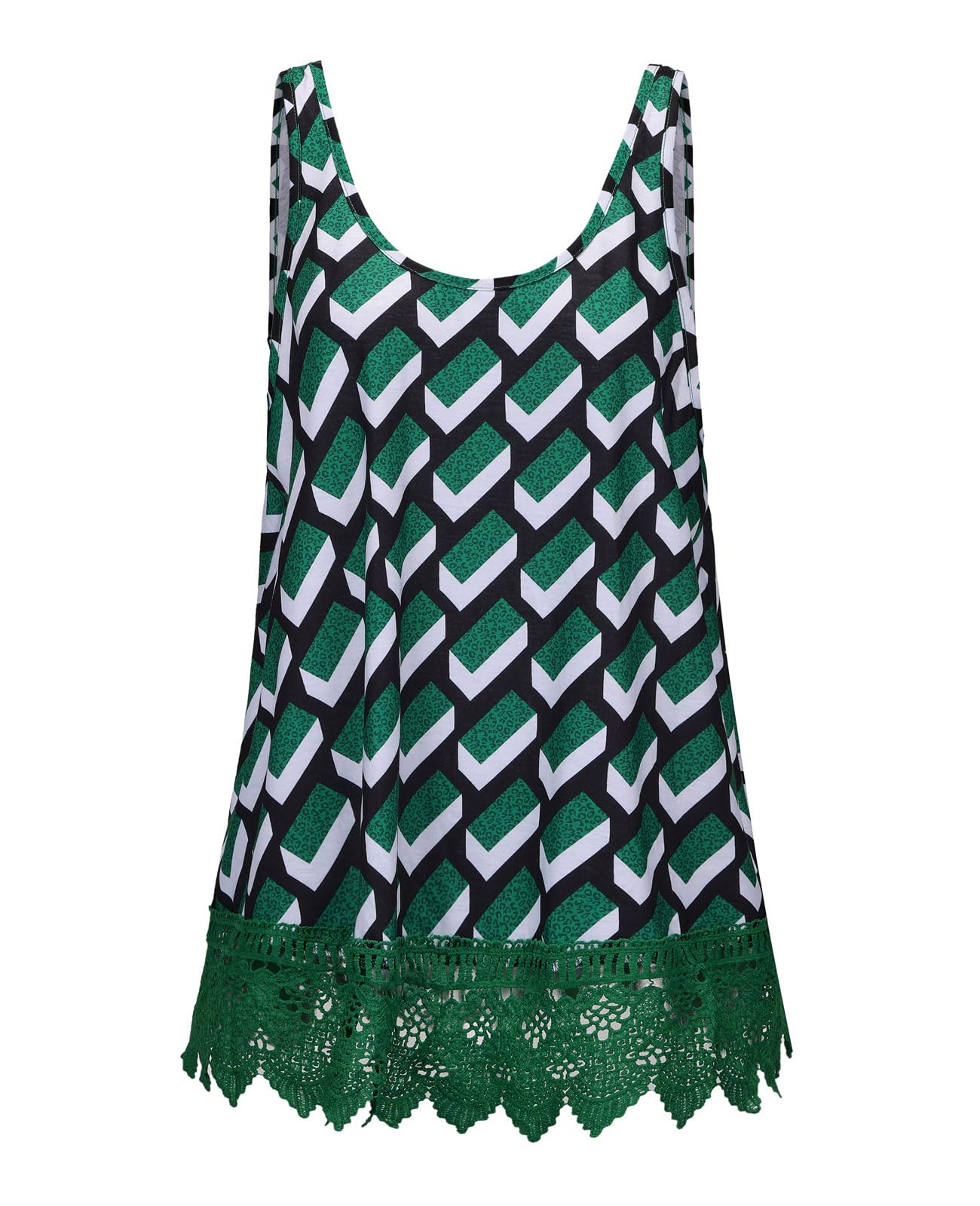 XiaoMaAnJi Plus Size Swing Lace Flowy Tank Top for Women