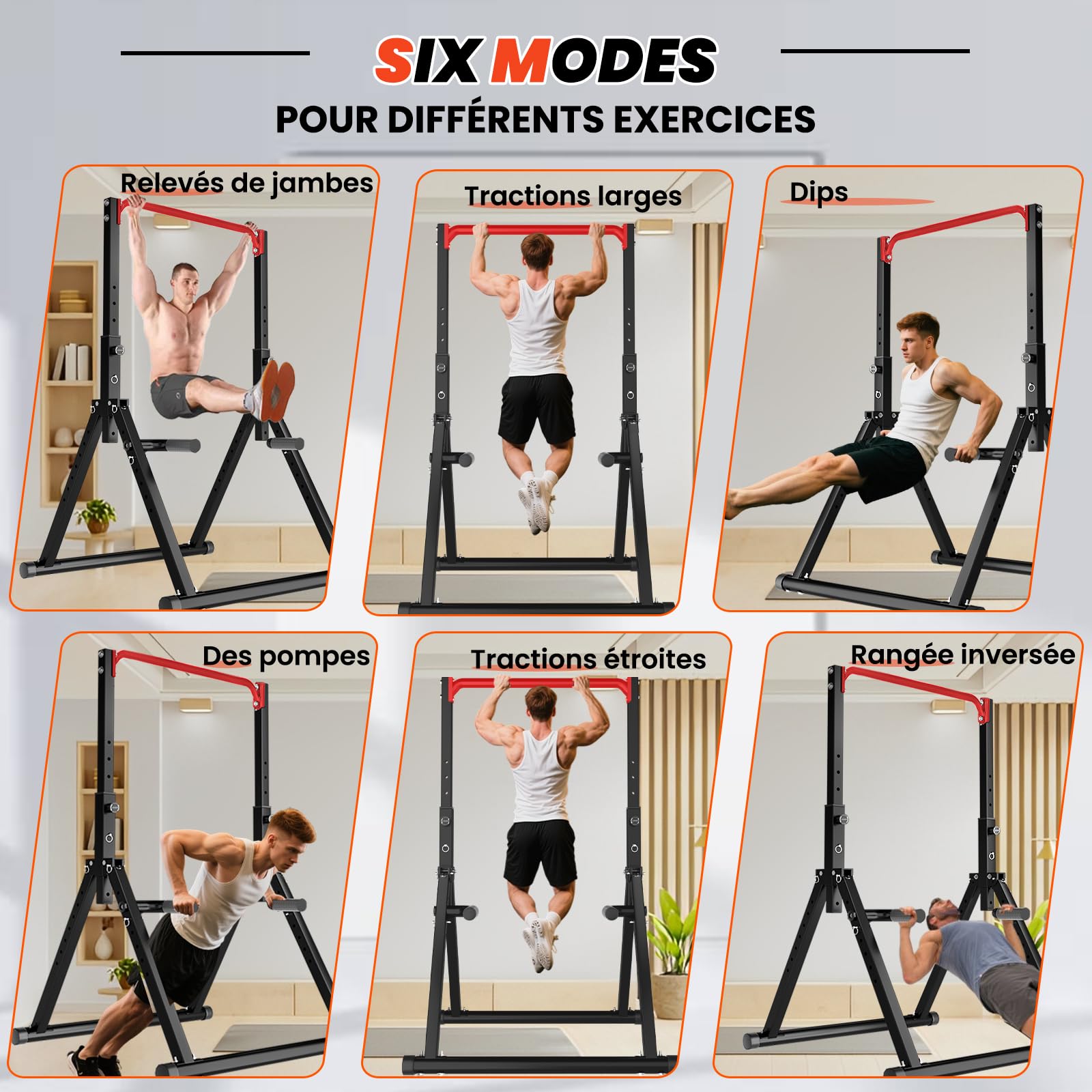 DOBESTS Chaise Romaine Power Tower Barre de Tractions Pliable Musculation Pour l'entraînement à la Maison, Chaise Romaine Musculation, Structure triangulaire, Se Plie Facilement，300KG