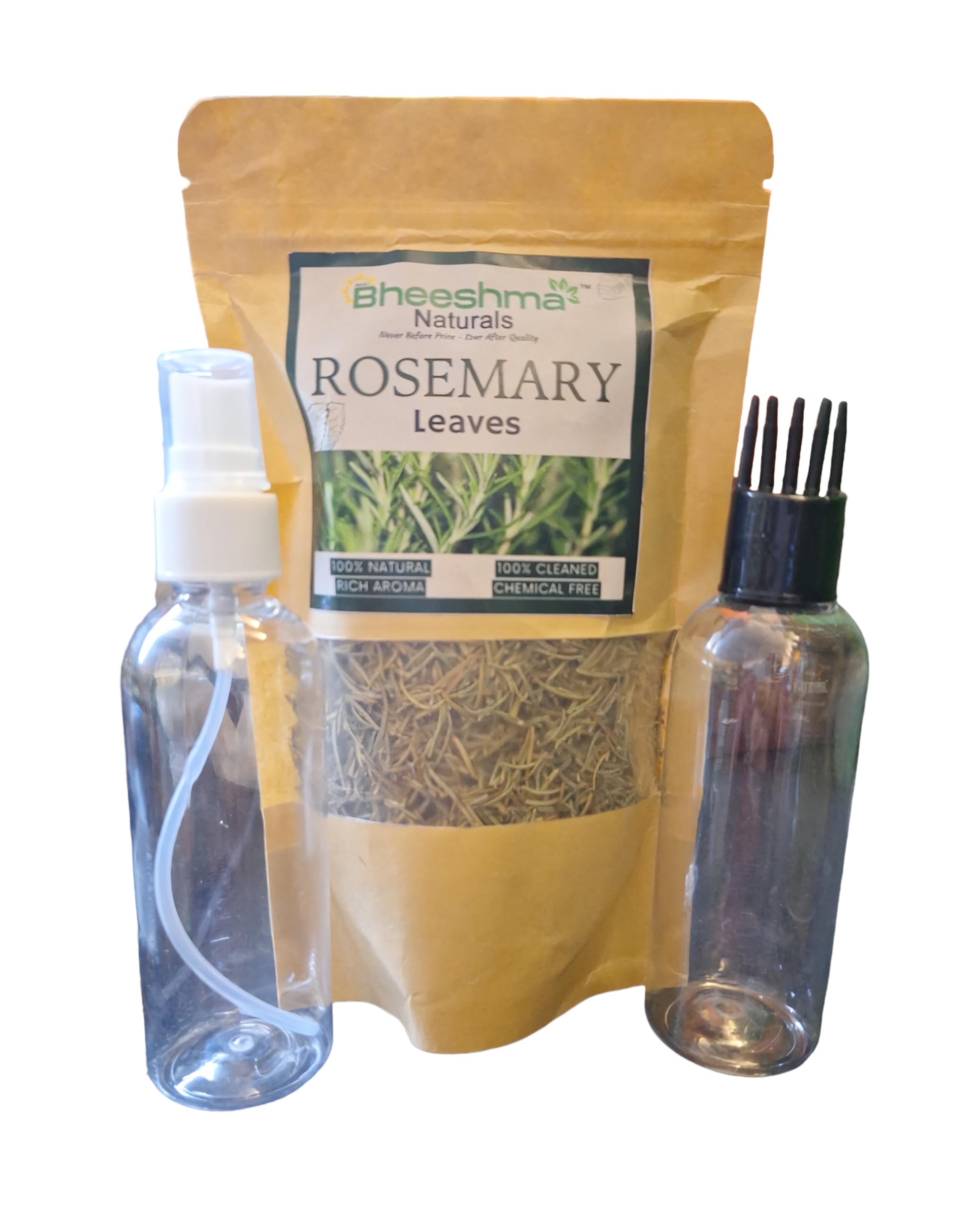 Bheeshma Naturals Rosemary Dried Leaves - 80g and Mist Spray Bottle | Premium Cleaned Leaves for Hair & Food (Sprayer & Applicator) (B0CQPGSQF5) Amazon Price History, Amazon Price Tracker