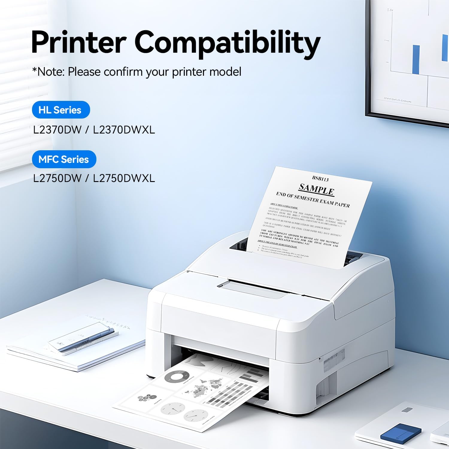 TN770 Toner Cartridge Black 2-Pack High Yield with chip Replacement for Brother TN-770 TN770 Toner Compatible with Brother HL-L2370DW HL-L2370DWXL MFC-L2750DW MFC-L2750DWXL Printer Ink All-in-One Copy