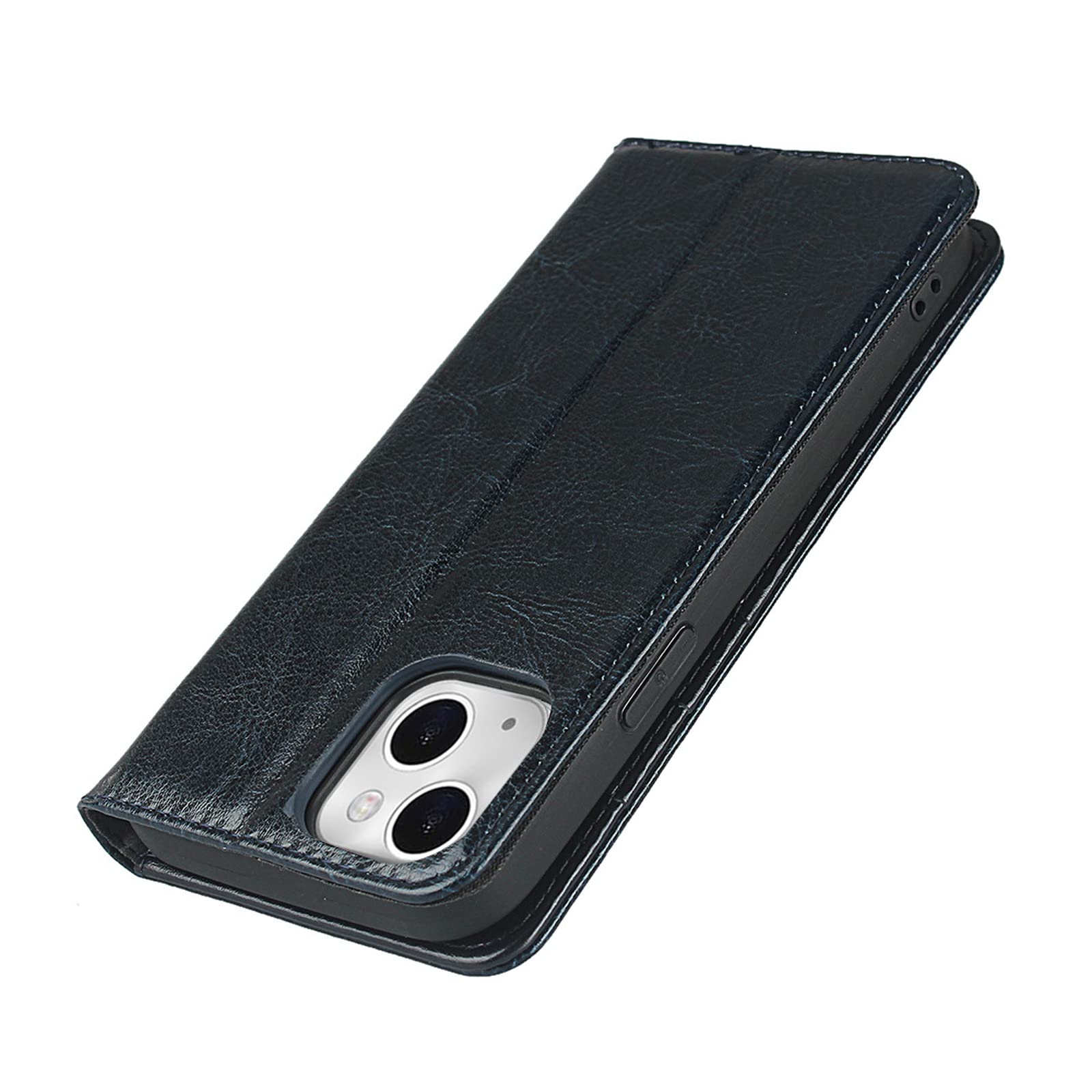 LTL Hülle Für iPhone 13 Mini/13/13 Pro/13 Pro Max,Stoßfeste Klapphülle Flip Wallet Tasche Case Mit Ständer Und Kartenfächer/Magnetverschluss,Blau,13 Pro 6.1"