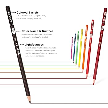 KALOUR 水彩色鉛筆 520色セット Amazon | KALOUR プロ色鉛筆 520色セット アーティスト ソフト