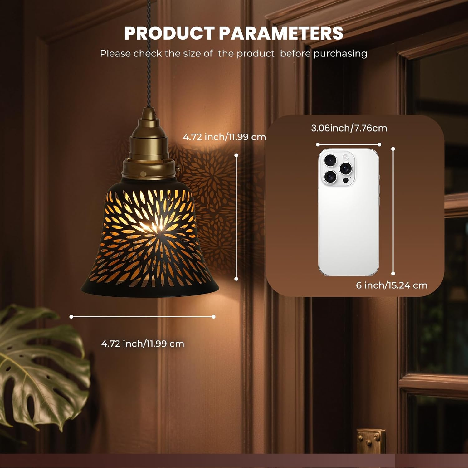 Ceiling Fan Replacement Globes, 4 Pack Chrysanthemum Pattern Fixture Replacement Globes Shades with 1-5/8" Fitter, ALUCSET 4.5" Height and 4-3/4" Diameter, Metal Cover for Pendant Lamp Wall Lamp